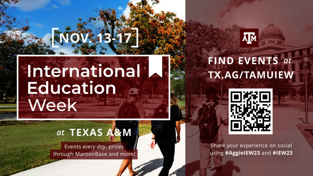 International Education Week digital signage graphic design