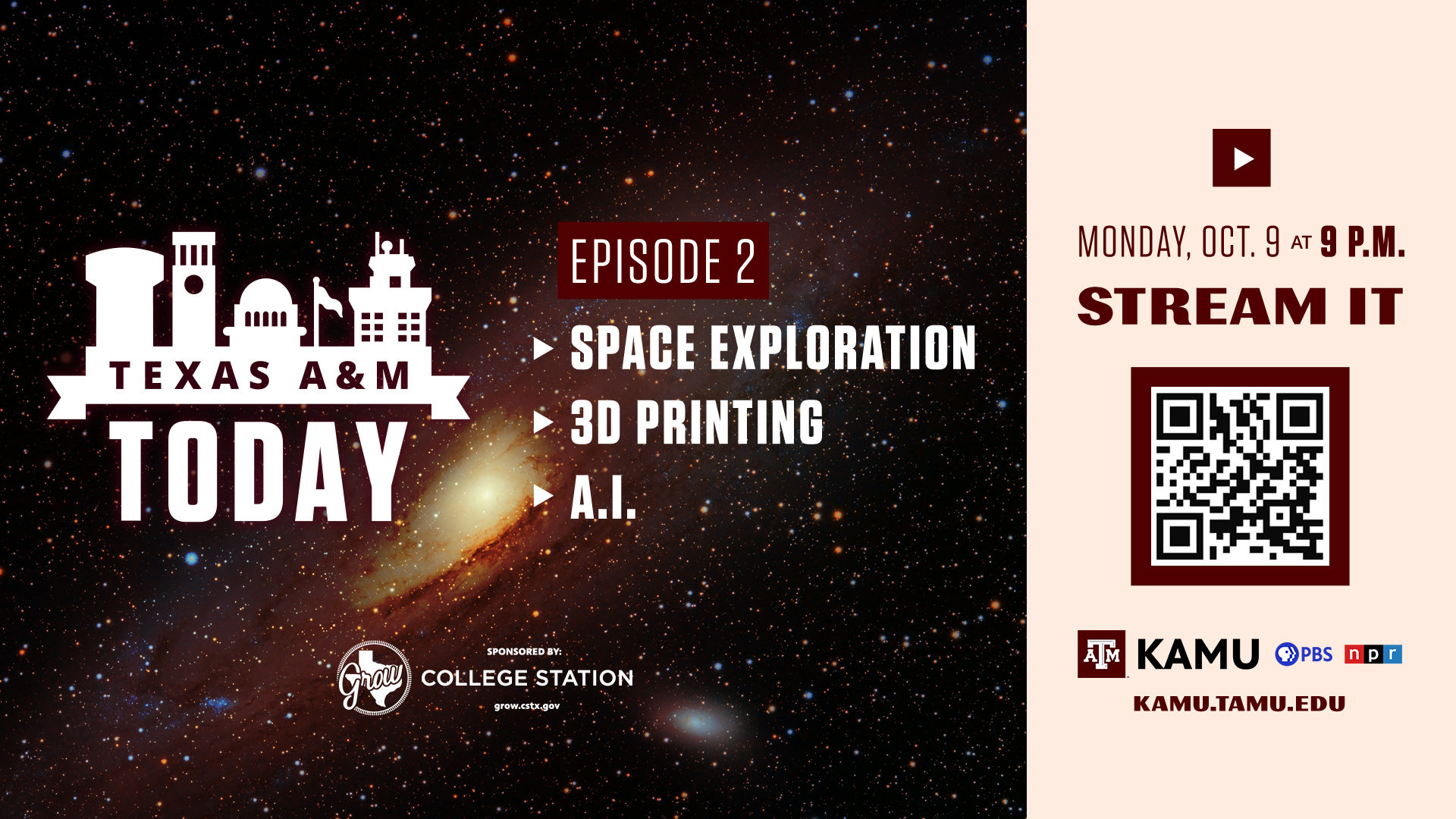 Texas A&M Today Streaming Episode 1 Digital Signage Asset